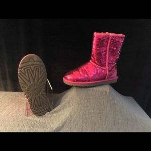 Pink Sequin Ugg Boots sz 9